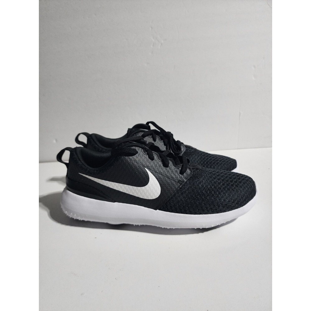 Nike Black Mesh Athletic Shoes with White Accents - Picture 5 of 9